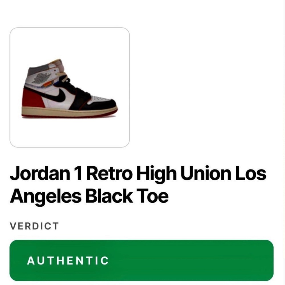 Jordan 1 High Union Black Toe